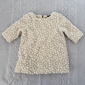 GAP Cream Fuzzy Snowball Toddler Dress